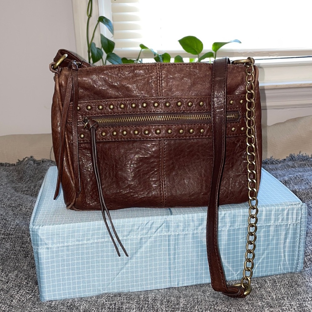Brown Leather Crossbody Bag